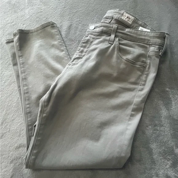 AG Adriano Goldschmied The Prima Crop Cigarette Light Grey Skinny Jeans - Picture 4 of 16